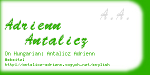 adrienn antalicz business card